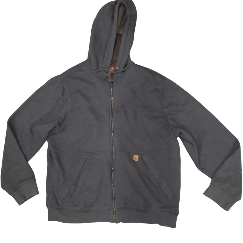 Coleman Full Zip Hooded Sweatshirt Jacket Mens XL Dark Gray Thermal Lined‎ 4017
